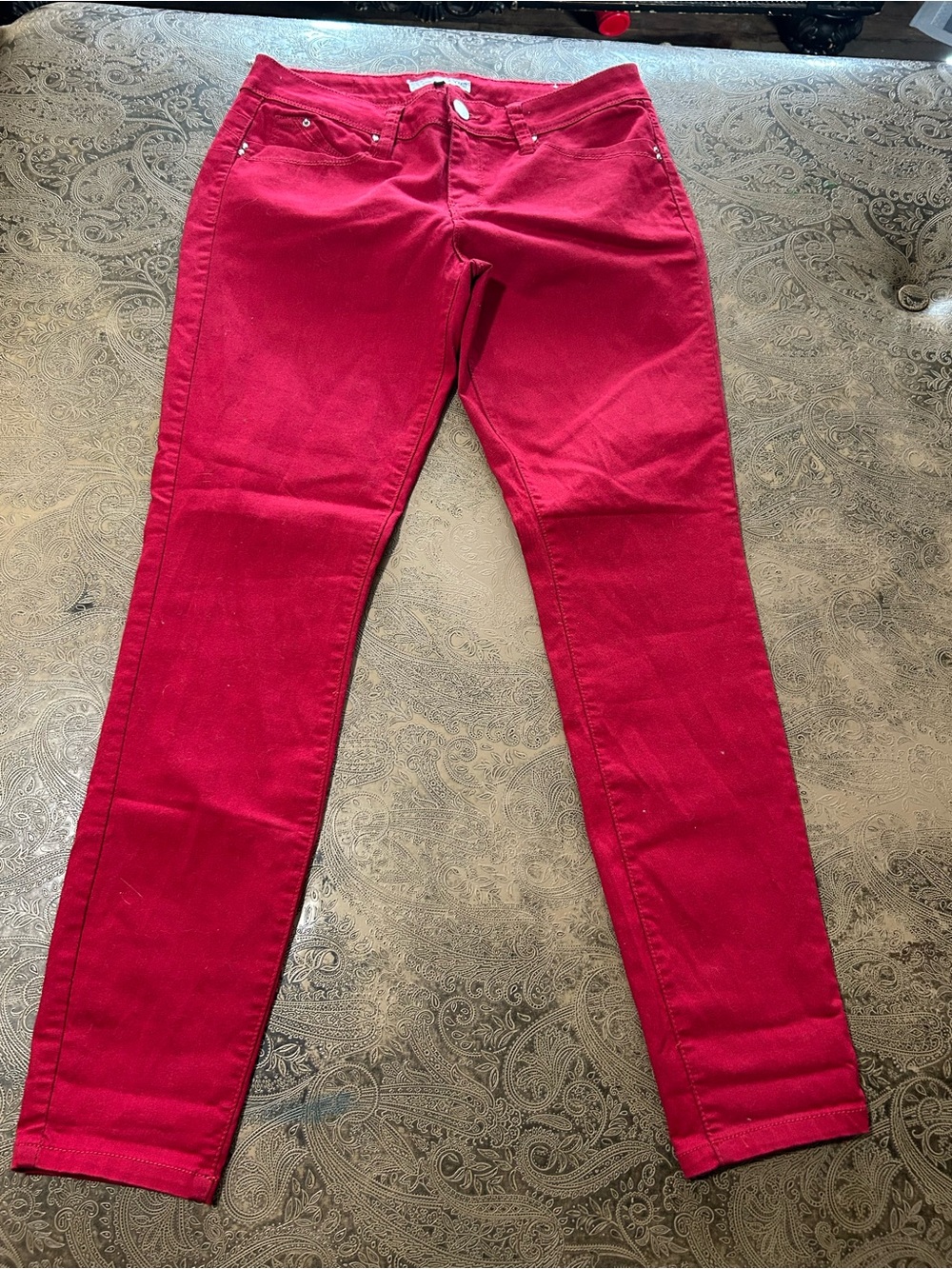 YMI Women’s Bright Red Skinny Jeans